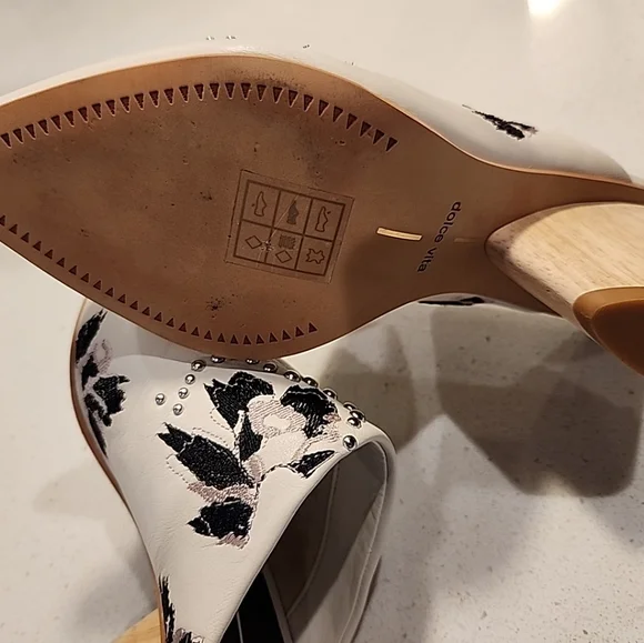 Dolce Vita Women's Off White Asia Beaded Heel Mules Shoes Size 7 - Picture 11 of 12